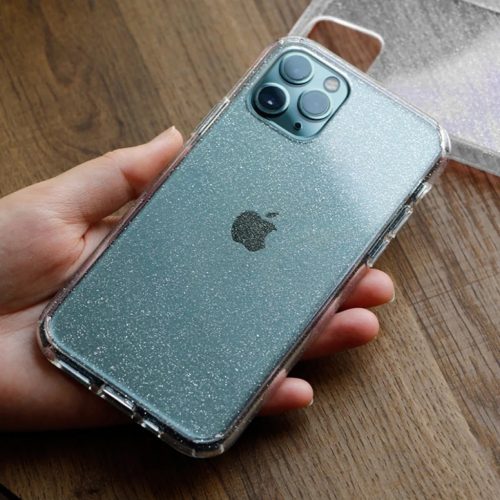 iPhone 12 Pro Max Crystal Glitter Tok ezüst-5900217412441 6 kép