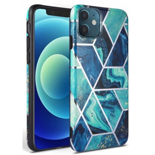 iPhone 12 Mini Tech-Protect Marble tok kék-0795787715215 6 kép