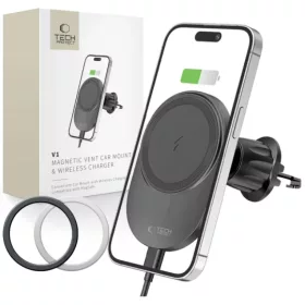 Tech-Protect MM15W-V1 Mágneses MagSafe kompatibilis autós telefontar-9490713934562 7 kép