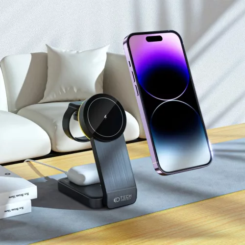 Tech-Protect QI15W-A28 3 az 1-ben vezeték nélküli mágneses töltő-9490713934593 4 kép