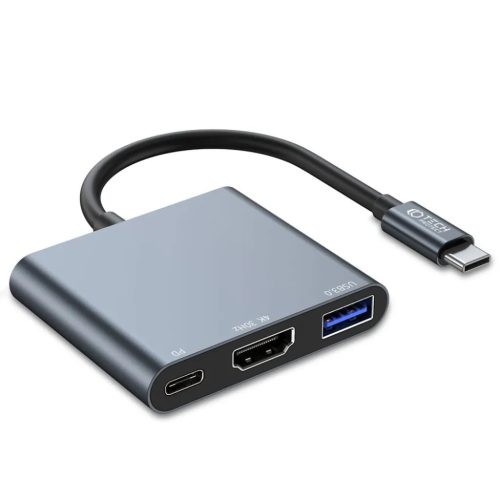 Tech-Protect V1-HUB adapter 3 az 1-ben szürke-9490713935248 2 kép