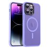 iPhone 12 Pro Max MagSafe-kompatibilis áttetsző matt tok világoslil- 1 kép