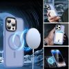 iPhone 15 Plus MagSafe-kompatibilis áttetsző matt tok égkék Alphaj- 6 kép