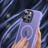 iPhone 15 Plus MagSafe-kompatibilis áttetsző matt tok világoslila A- 6 kép