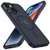 iPhone 15 Plus MagSafe-kompatibilis áttetsző matt tok kék Alphajack- 2 kép