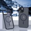 iPhone 15 Plus MagSafe-kompatibilis áttetsző matt tok kék Alphajack- 7 kép