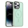 iPhone 15 Plus MagSafe-kompatibilis áttetsző matt tok világoszöld - 1 kép