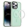 iPhone 15 Plus MagSafe-kompatibilis áttetsző matt tok világoszöld - 2 kép