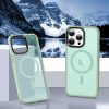 iPhone 15 Plus MagSafe-kompatibilis áttetsző matt tok világoszöld - 4 kép