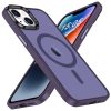 iPhone 15 MagSafe-kompatibilis áttetsző matt tok sötétlila Alphaja- 1 kép