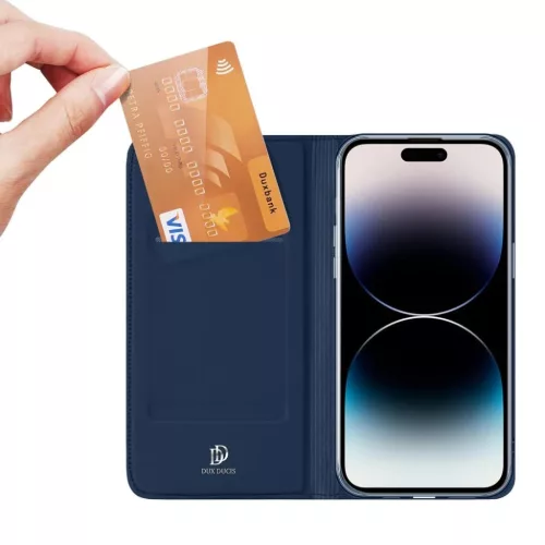 iPhone 15 Plus Dux Ducis Skinpro fliptok kék-6934913025390 4 kép