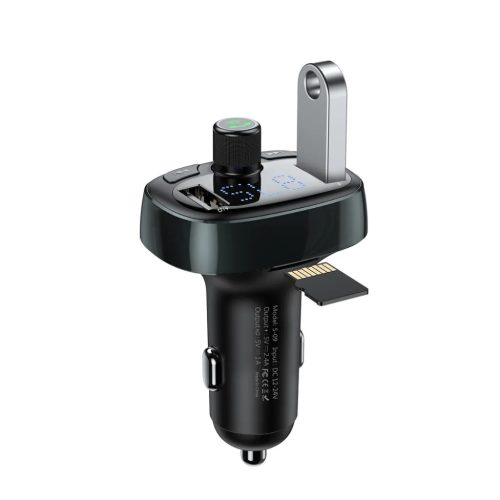Baseus T-typed S-09 Bluetooth FM Transmitter fekete-6932172628239 1 kép
