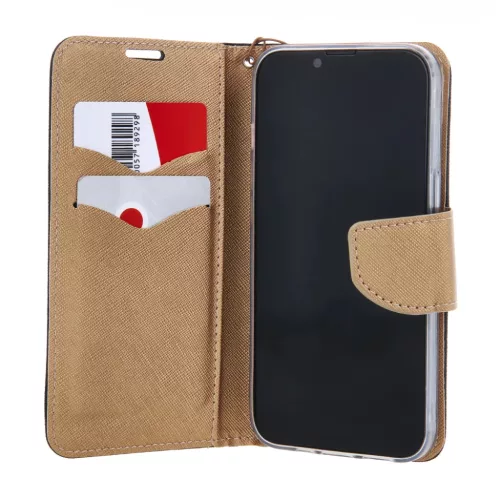 iPhone 15 Plus Fancy fliptok arany-fekete-5900495404756 2 kép