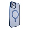 iPhone 15 Plus MagSafe kompatibilis átlátszó TPU tok sötétkék ke- 1 kép