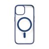 iPhone 15 Plus MagSafe kompatibilis átlátszó TPU tok sötétkék ke- 2 kép