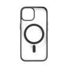 iPhone 15 Plus MagSafe kompatibilis átlátszó TPU tok fekete kerette- 3 kép