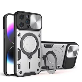 iPhone 15 Plus Ring Armor tok kameralencse védővel, kihajtható tám- 11 kép