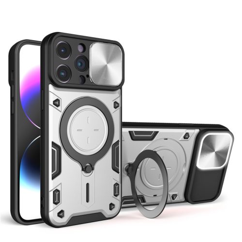 iPhone 15 Plus Ring Armor tok kameralencse védővel, kihajtható tám- 11 kép