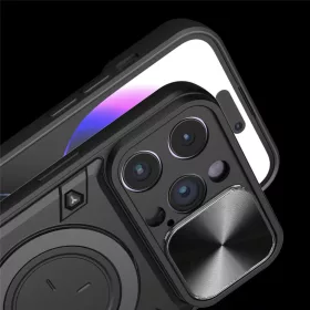 iPhone 15 Plus Ring Armor tok kameralencse védővel, kihajtható tám- 1 kép