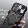 iPhone 15 Pro Max Ring Armor tok kameralencse védővel, kihajtható t- 9 kép