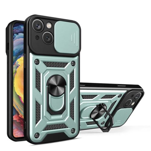 iPhone 15 Ring Lens tok kameralencse védővel, kihajtható mágneses - 1 kép