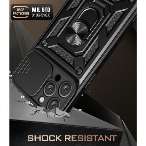 iPhone 15 Ring Lens tok kameralencse védővel, kihajtható mágneses - 4 kép