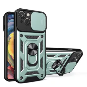 iPhone 15 Plus Ring Lens tok kameralencse védővel, kihajtható mágn- 1 kép