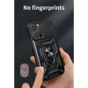 iPhone 15 Plus Ring Lens tok kameralencse védővel, kihajtható mágn- 3 kép