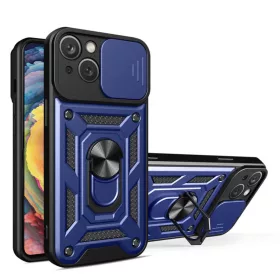 iPhone 15 Plus Ring Lens tok kameralencse védővel, kihajtható mágn- 5 kép