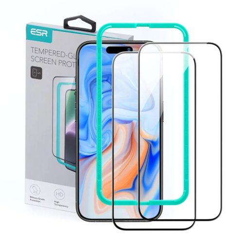 iPhone 15 Plus ESR 2 db kijelzővédő üvegfólia  átlátszó-4894240174289 1 kép