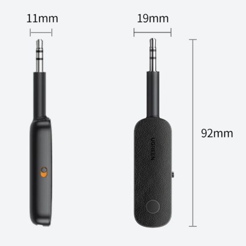 Ugreen bluetooth adó-vevő transmitter mini jack 3,5 mm fekete (CM403-6957303888931 2 kép