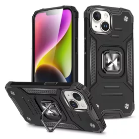 iPhone 15 Plus Ring Armor Wozinsky tok kihajtható támasszal fekete-9145576280591 6 kép
