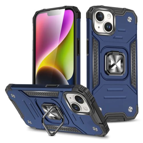 iPhone 15 Plus Ring Armor Wozinsky tok kihajtható támasszal kék-9145576280607 7 kép