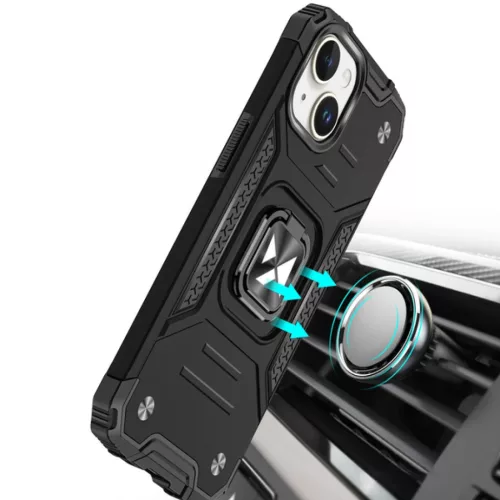 iPhone 15 Plus Ring Armor Wozinsky tok kihajtható támasszal kék-9145576280607 4 kép
