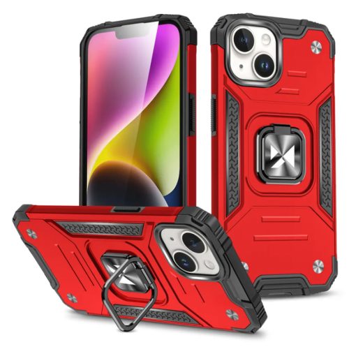 iPhone 15 Plus Ring Armor Wozinsky tok kihajtható támasszal piros-9145576280614 7 kép