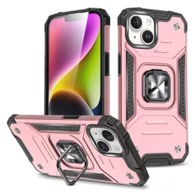 iPhone 15 Plus Ring Armor Wozinsky tok kihajtható támasszal rózsasz-9145576280621 7 kép