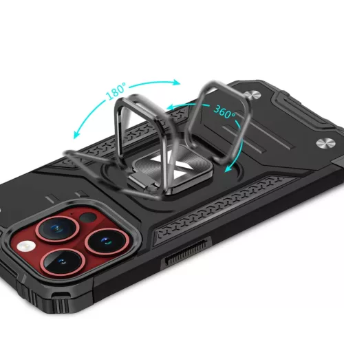 iPhone 15 Pro Ring Armor Wozinsky tok kihajtható támasszal kék-9145576280652 6 kép