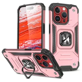 iPhone 15 Pro Ring Armor Wozinsky tok kihajtható támasszal rózsasz�-9145576280676 7 kép