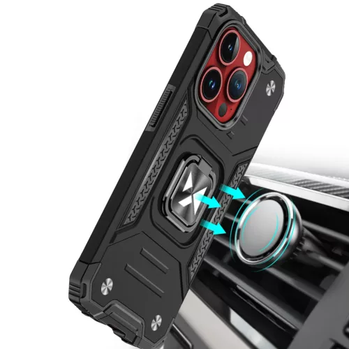 iPhone 15 Pro Ring Armor Wozinsky tok kihajtható támasszal rózsasz�-9145576280676 5 kép