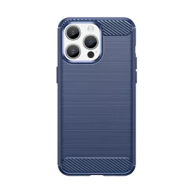 Telefontok iPhone 15 Pro Max Carbon szénszál mintájú TPU tok kék-9145576279489 6 kép