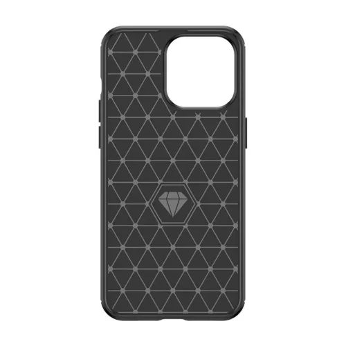 Telefontok iPhone 15 Pro Max Carbon szénszál mintájú TPU tok kék-9145576279489 2 kép
