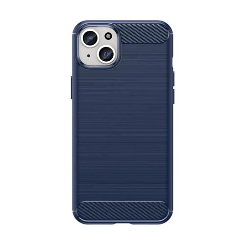 Telefontok iPhone 15 Plus Carbon szénszál mintájú TPU tok kék-9145576279441 4 kép