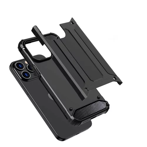 iPhone 15 Pro Max Hybrid Armor tok fekete telefontok-9145576280522 3 kép
