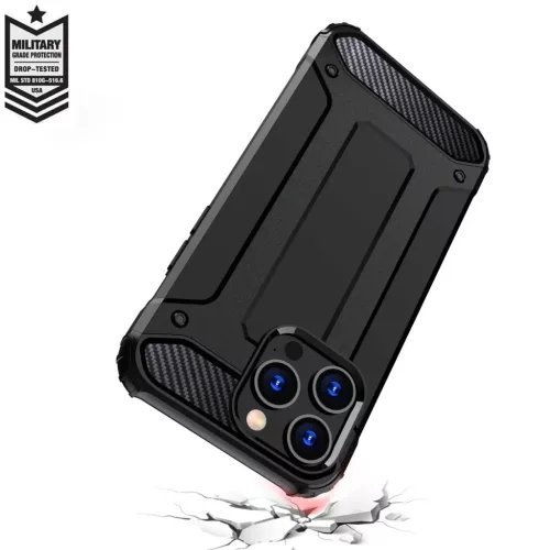iPhone 15 Pro Max Hybrid Armor tok fekete telefontok-9145576280522 5 kép