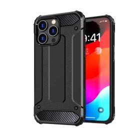 iPhone 15 Pro Hybrid Armor tok fekete telefontok-9145576280508 1 kép