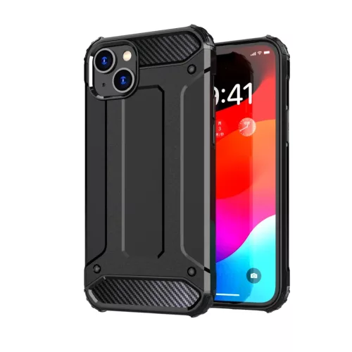iPhone 15 Plus Hybrid Armor tok fekete telefontok-9145576280485 2 kép