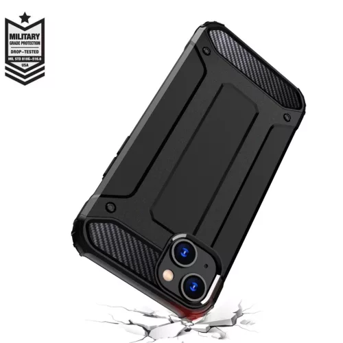 iPhone 15 Plus Hybrid Armor tok fekete telefontok-9145576280485 5 kép