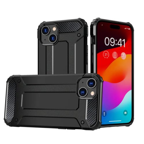 iPhone 15 Hybrid Armor tok fekete telefontok-9145576280461 8 kép