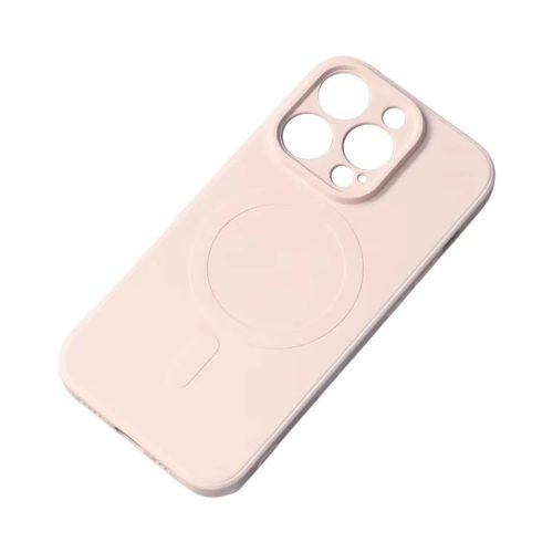 iPhone 15 Plus Szilikon MagSafe kompatibilis tok krém színben-9145576279854 7 kép