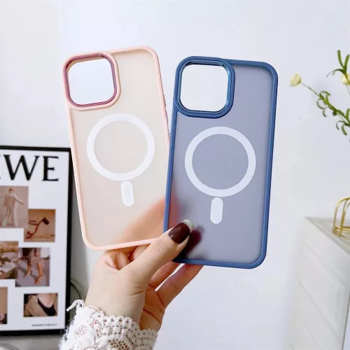 iPhone 15 Pro Max Magnetic Color Matte tok lila telefontok-9145576280201 4 kép